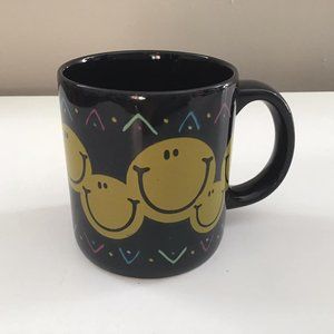 Carlton Cards Happy Faces on Black Mug